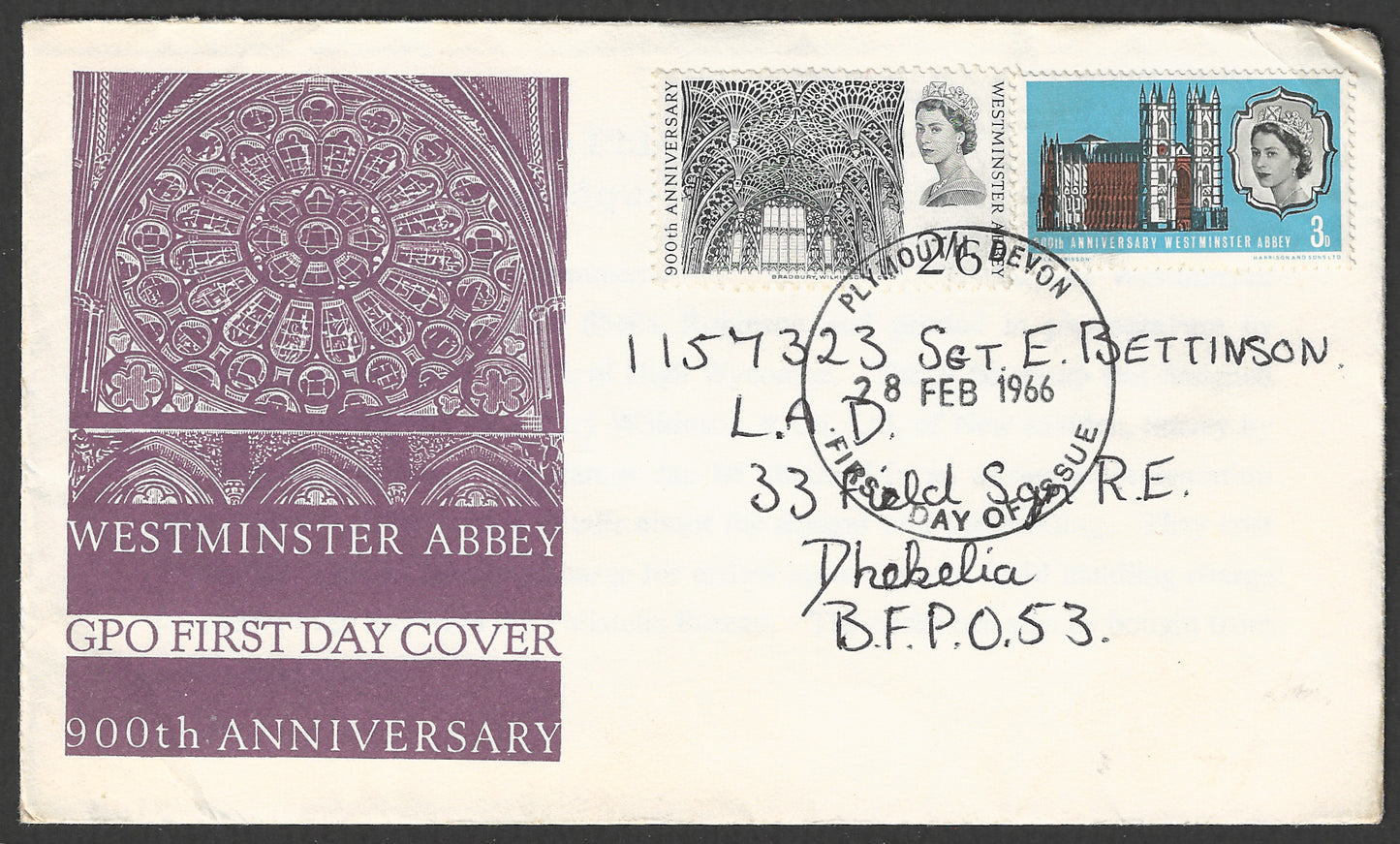 Great Britain - FDC - Westminster Abbey , 1966 - GGG00839