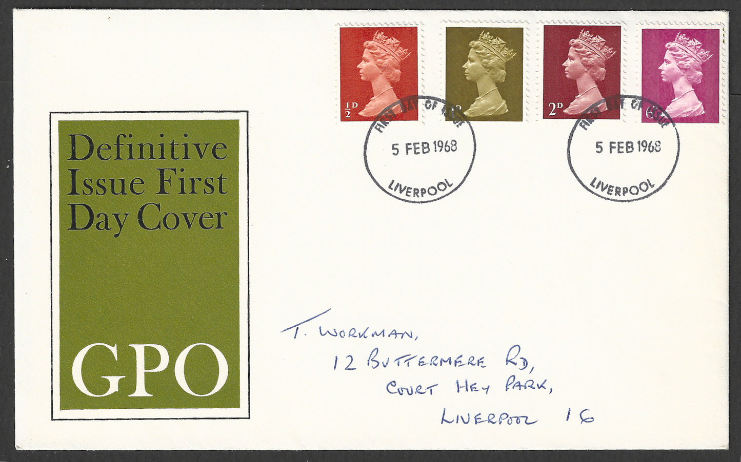 Great Britain stamps - FDC / Cover - Definitive Issue , 1968 - GGG00859