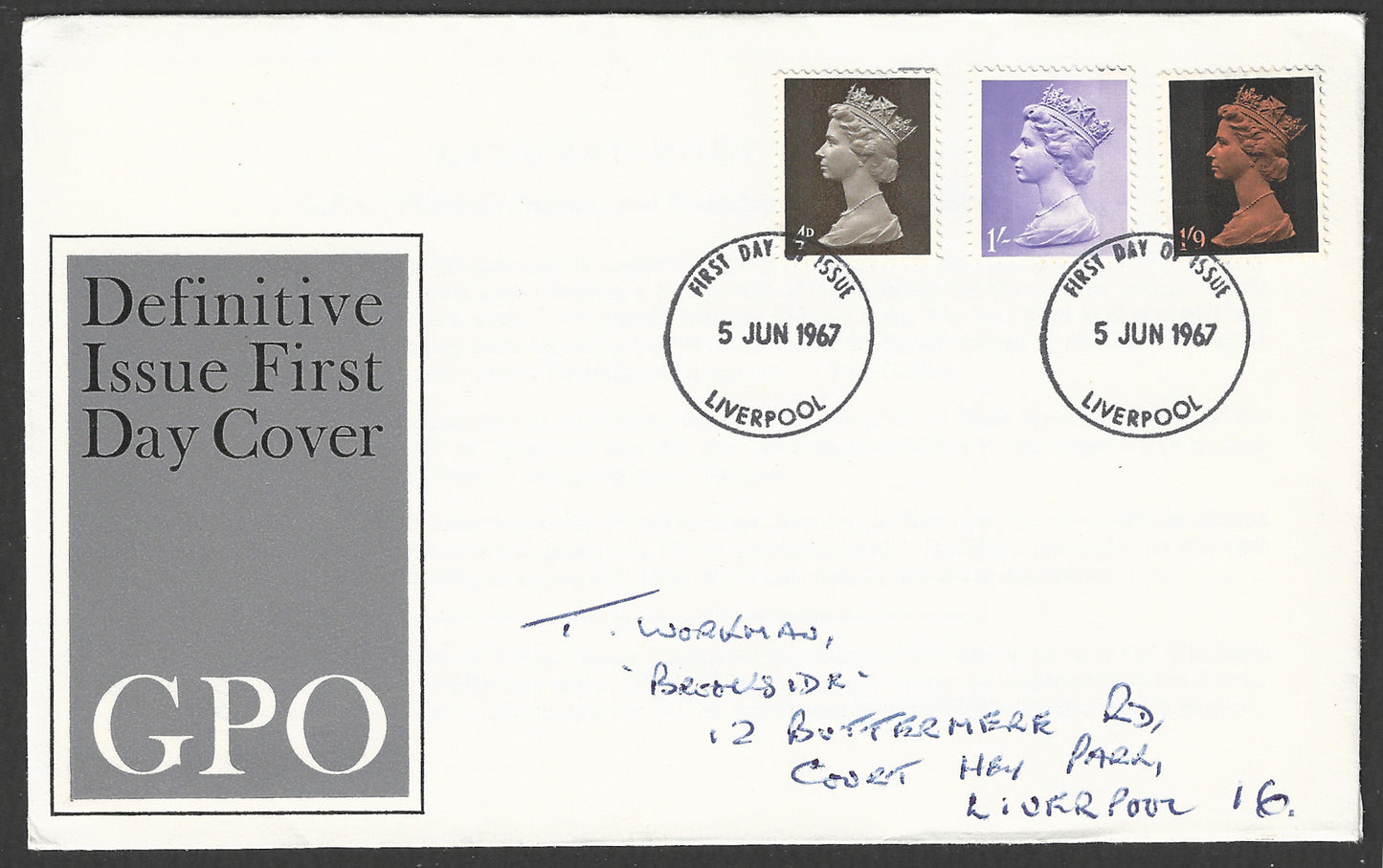 Great Britain stamps - FDC / Cover - Definitive Issue , 1967 - GGG00861