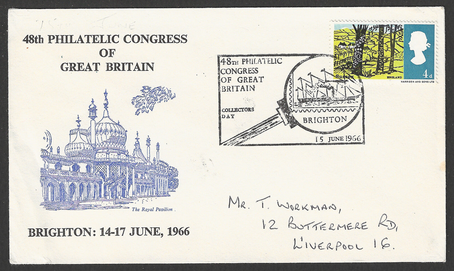 Great Britain stamps - FDC - 48th Philatelic Congress 1966 - GGG00871