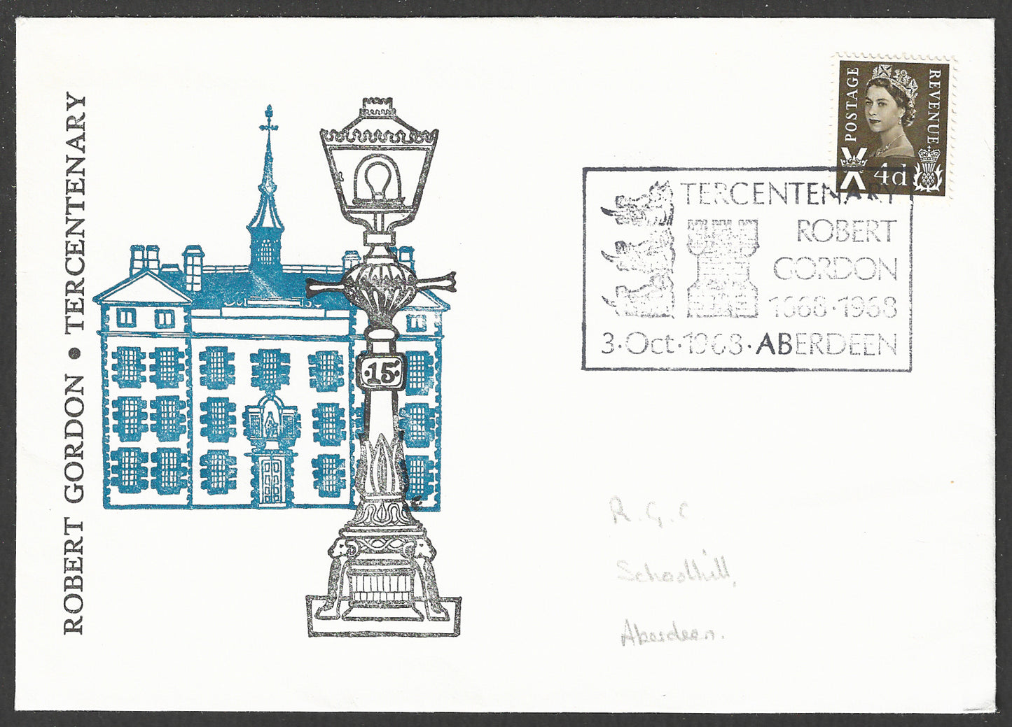 Great Britain stamps - FDC - Robert Gordon Tercentenary, 1968 - GGG00907