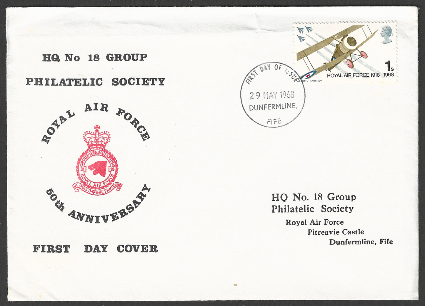 Great Britain stamps - FDC - Royal Air Force, 1968 - GGG00920