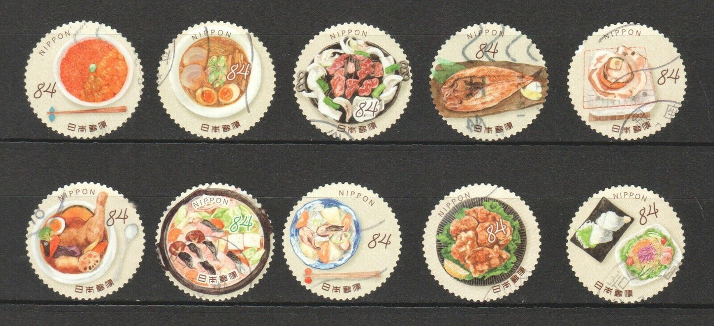 JAPAN 2020 DELICIOUS NIPPON SERIES NO. 2 (SAPPORO CUISINE) 84 YEN 10 STAMPS USED. - MSR0119