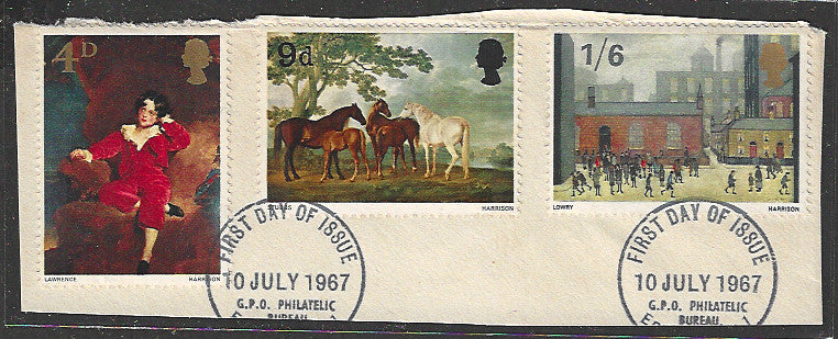 Great Britain Stamps, Used On Piece Complete Set - VVV00684