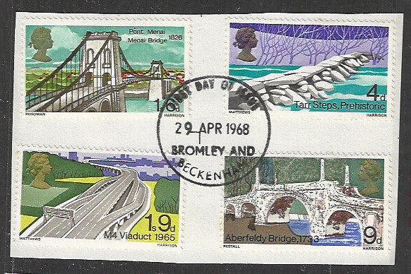Great Britain Stamps, Used On Piece Complete Set - VVV00688