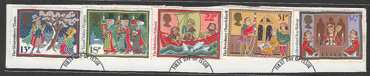 Great Britian Stamps Complete set On Paper Removed From FDC - Christams - VVV00711