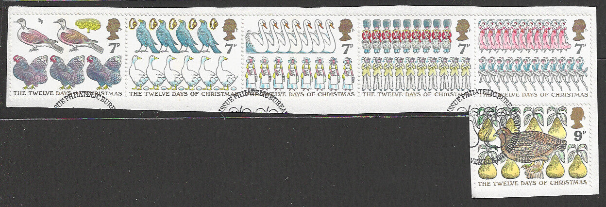 Great Britian Complete Set used on Peice removed from FDC - VVV01007