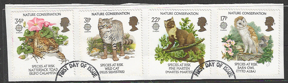 Great Britian Complete Set used on Peice removed from FDC - VVV01013