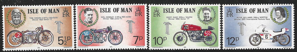 Isle of Man - Moto cycles , 1975 - Complete set, Mint - VVV1990