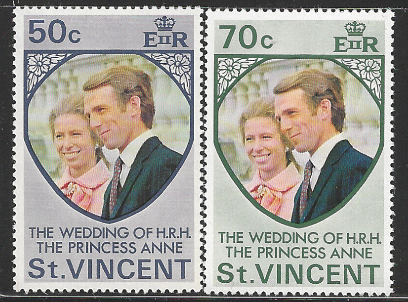 St. Vincent - The Wedding of H R H The Prucess Anne, Mint stamps - VVV02801