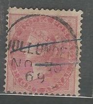 British India – Q V – 8as, Sg. No. 65 - Cat. Value . 70 £ , 1865 , Used - BIU0019