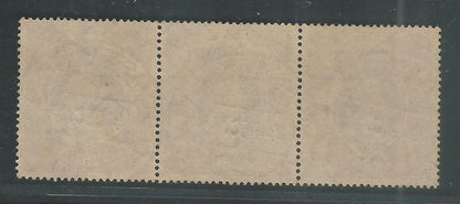 British India King Georve VI 25 Rs strip of 3 Used, V Rare, Postmaster General , Bombay Cancellation, 1945 - MMM0017