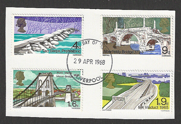 Great Britain stamps - FDC Used On Piece complete set - Used - VVV00305