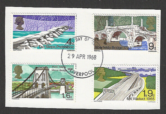 Great Britain stamps - FDC Used On Piece complete set - Used - VVV00305