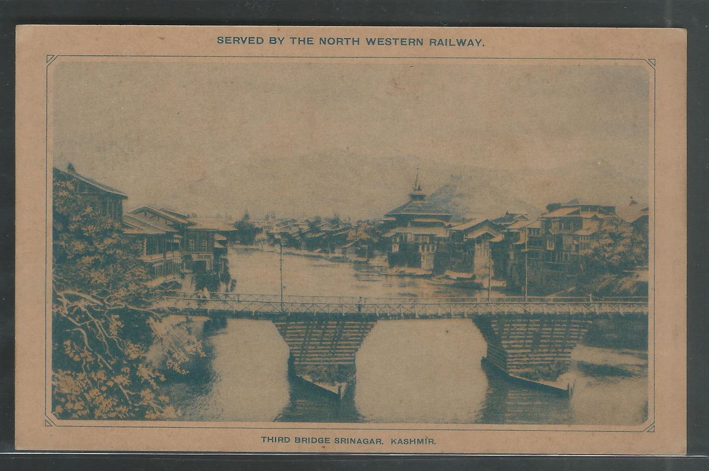 British India - Picture Post Cards - King George V - Bridge Srinagar, Kashmir, 1936 - MMM0033