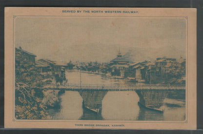 British India - Picture Post Cards - King George V - Bridge Srinagar, Kashmir, 1936 - MMM0033