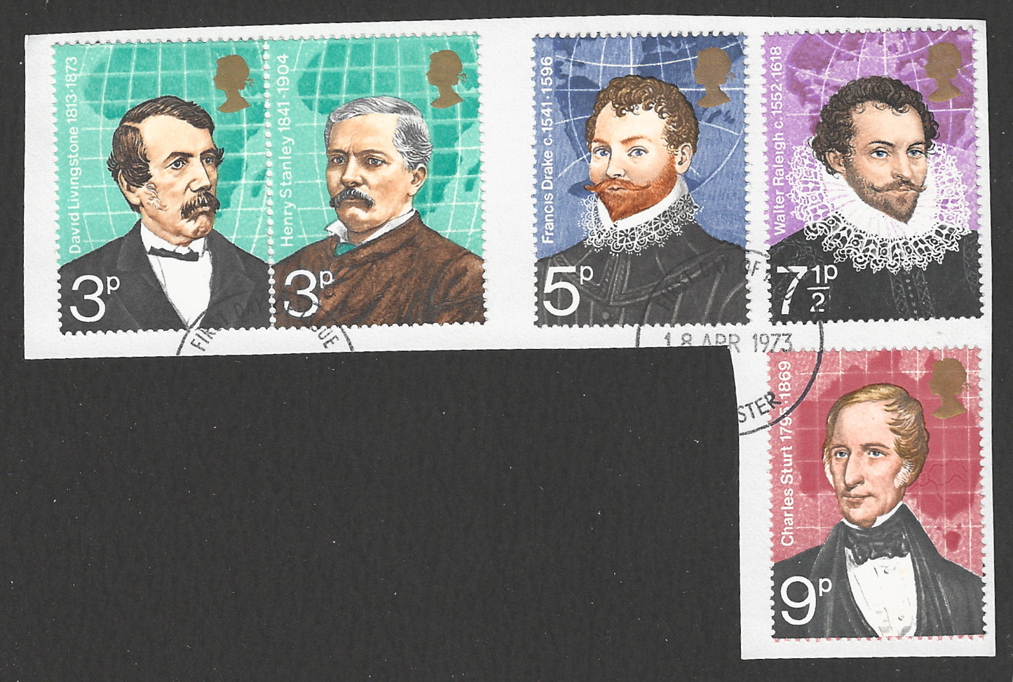 Great Britain stamps - FDC Used On Piece complete set - Used - VVV00381
