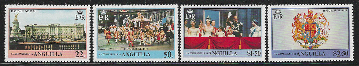 Anguilla - Silver Jubilee - Complete Set of 4 Value, Mint, 1977 - VVV00403