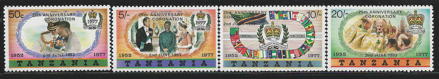 Tanzania - Coronation Complete Set, Mint, 1977 - VVV00406