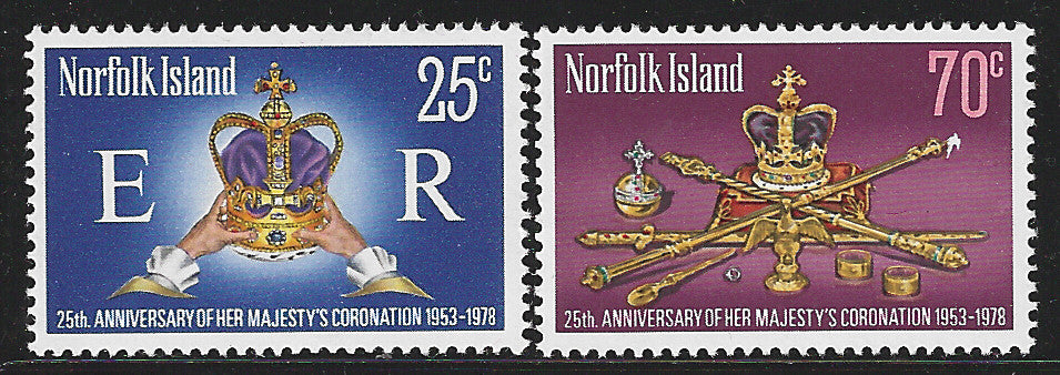 Northfolk Island - Complete Set, 25th Anniversary of Her Majesty's Coronation, Mint, 1978 - VVV00408