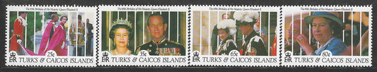 Turks and Caicos Islands - Complete Set, 65th Birthday of Her Majesty Queen Elizabeth II, Mint - VVV00419