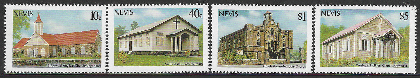Nevis - Complete Set, Churches, Mint - VVV00421