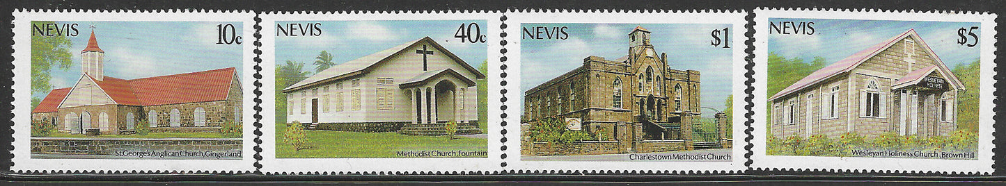 Nevis - Complete Set, Methodist Churches, Mint - VVV00425