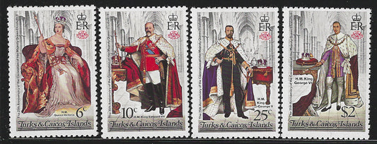 Turks and caicos Islands, Complete Set, 25th Anniversary of Coronation H.M Queen Queen Elizabeth II, Mint, 1953 - VVV00450