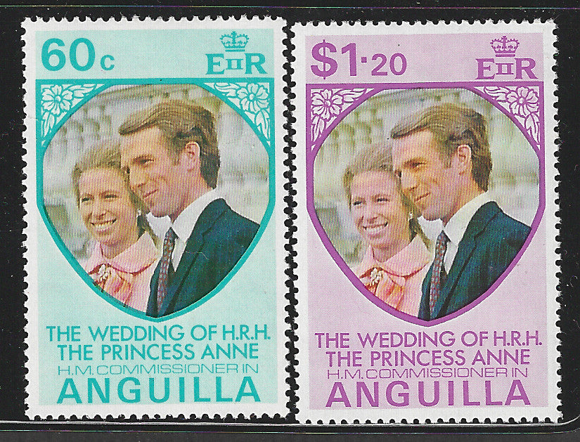 Anguilla, Complete Set, The Wedding of H.R.H Princess Anne Commissioner, Mint - VVV00453