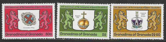 Grenadines of Grenada, Complete Set, 25th Anniversary of Coronation Queen Elizabeth II, Mint - VVV00461