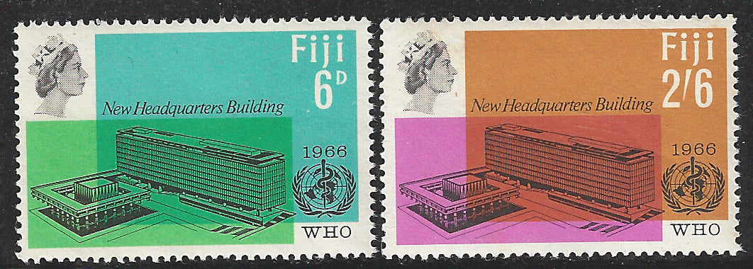 Fiji, Complete Set, New Headquarters Building WHO 1966, Mint - VVV00473