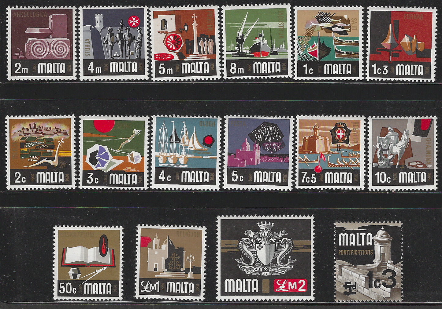 Malta, Complete Set, Different Values, Mint - VVV00495