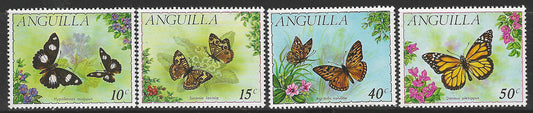 Anguilla, Complete Set, Different Values of Butterflies, Mint - VVV00519