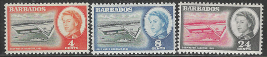 Barbados, Complete Set, Deep Water Harbour, 1961, Mint - VVV00525