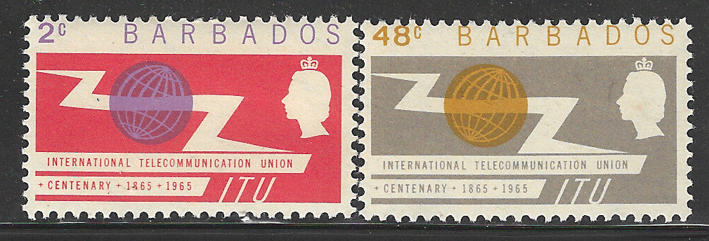 Barbados Telecommunication Union - Error - 48 C Slightly Shiffed, 1965 - Complete Set, Mint - VVV00529