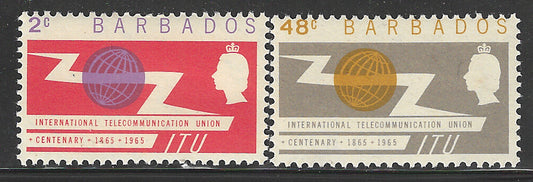 Barbados Telecommunication Union - Error - 48 C Slightly Shiffed, 1965 - Complete Set, Mint - VVV00529