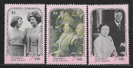 Grenadines of St. Vincent, Complete Set, H.M Queen Elizabeth 90 Years Glorious, Mint - VVV00544