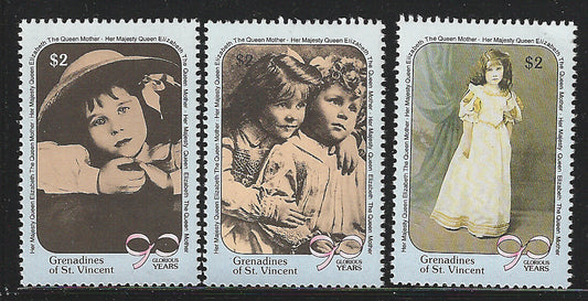 Grenadines of St. Vincent, Complete Set, H.M Queen Elizabeth 90 Years Glorious, Mint - VVV00545