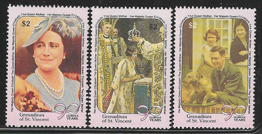Grenadines of St. Vincent, Complete Set, H.M Queen Elizabeth 90 Years Glorious, Mint - VVV00548