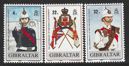 Gibraltar, Complete Set, 50th Anniversary of Gibraltar Regiment, Mint - VVV00549