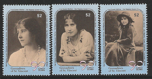 Grenadines of St. Vincent, Complete Set, H.M Queen Elizabeth 90 Years Glorious, Mint - VVV00551