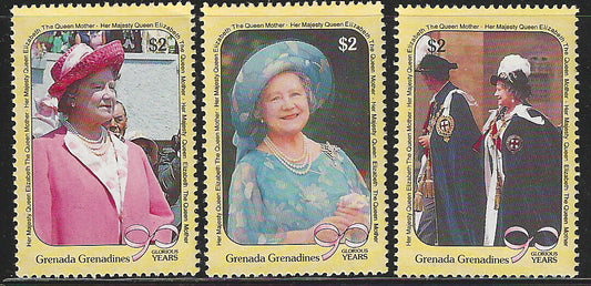 Grenada Grenadines, Complete Set, H.M Queen Elizabeth 90 Years Glorious, Mint - VVV00558