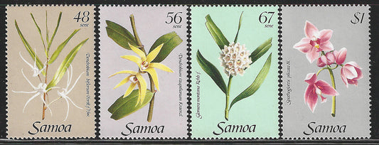 Samoa, Complete Set, Different Value Flowers, Mint - VVV00562