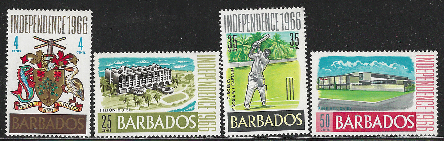 Barbados Cricket, Complete Set, Independence 1966, Mint - VVV00573