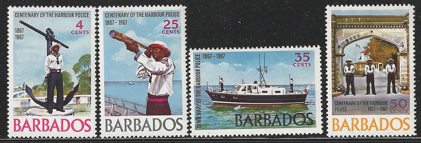 Barbados, Complete Set, Centenary of Harbour Police 1967, Mint - VVV00574