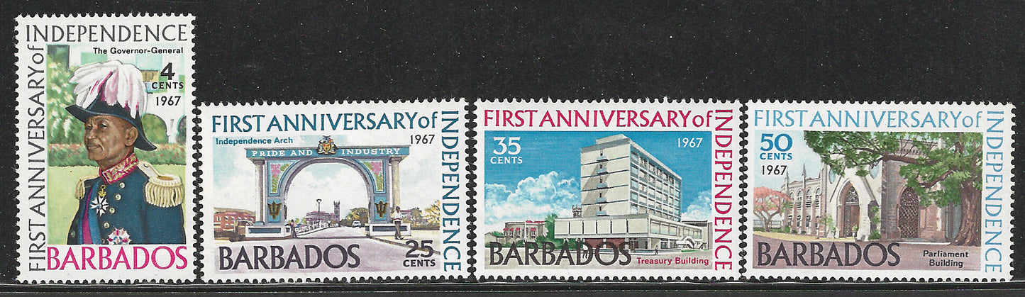Barbados, Complete Set, First Anniversary of Independence 1967, Mint - VVV00575