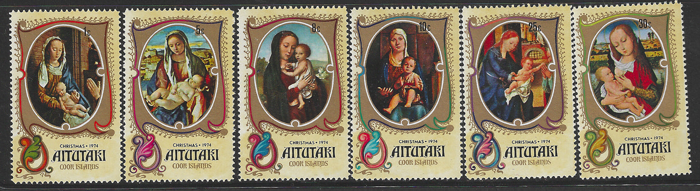 Aitutaki Cook Islands, Complete Set, Christmas 1974, Mint - VVV00584