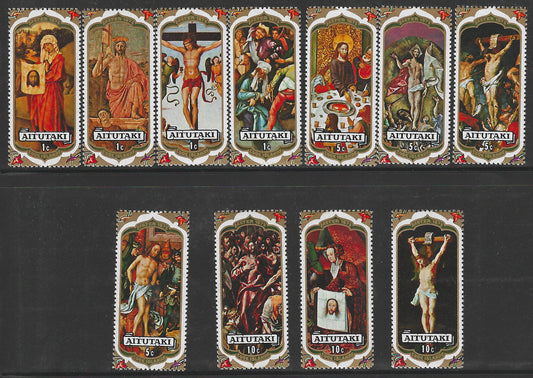 Aitutaki Cook Islands, Complete Set, Different Value of Jesus, Mint - VVV00588