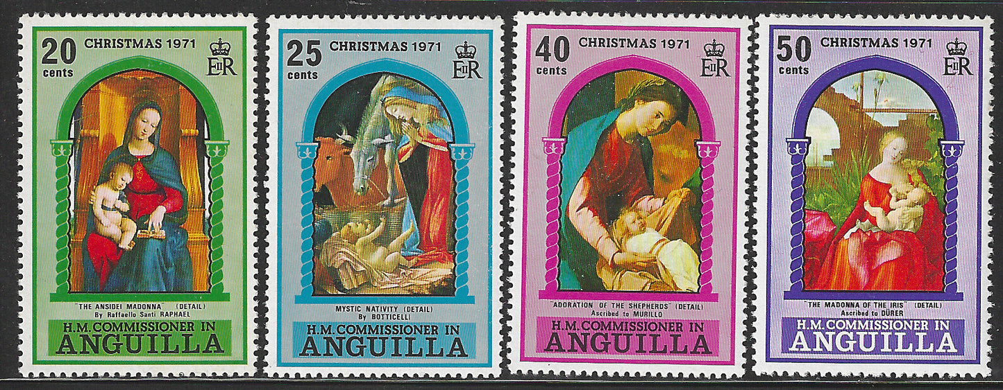 Anguilla, Complete Set, Christmas 1971, Mint - VVV00592