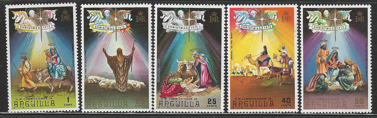 Anguilla, Complete Set, Christmas 1972, Mint - VVV00595